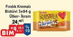 ÜLKER- İKRAM FINDIK KREMALI BİSKÜVİ